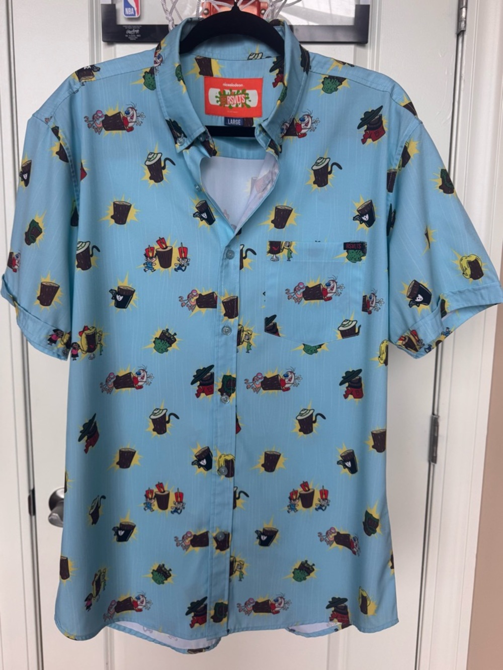 RSVLTS x Nickelodeon Ren & Stimpy "Log" KUNUFLEX Shirt - Men's Large